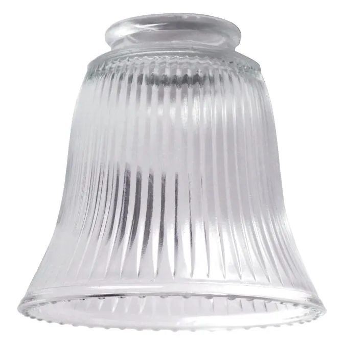 2 1/4-Inch Clear Ribbed Bell Shade