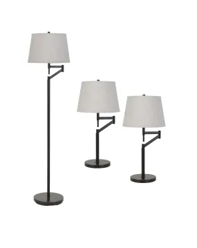 3-Piece Swing-Arm Lamp Set