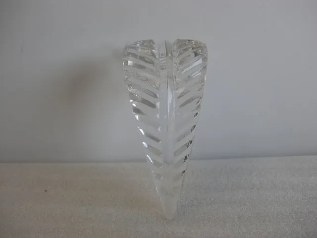 4" Glass Etched Leaf