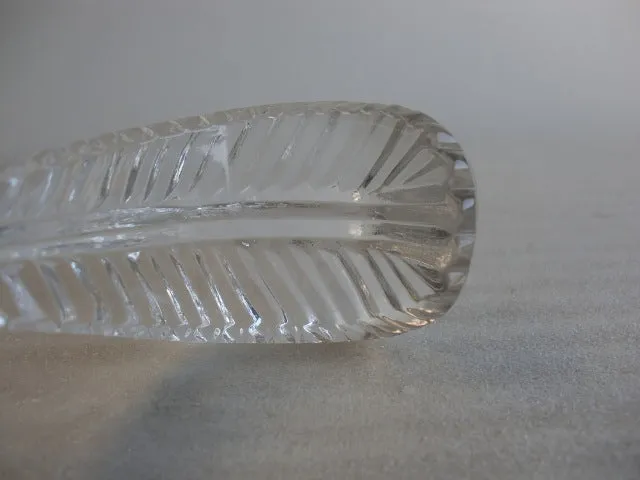 4" Glass Etched Leaf