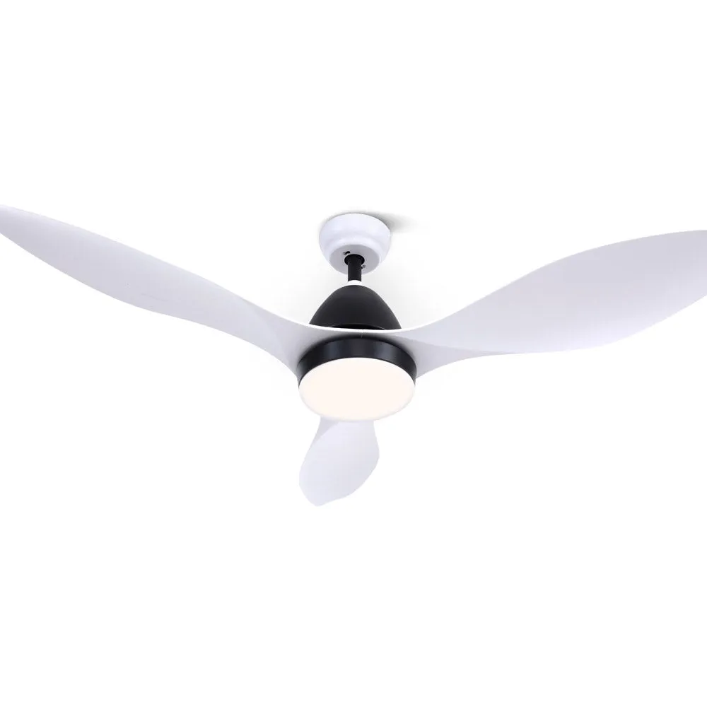 5 Speed Ceiling Fan Light Remote Control Ceiling Fans White 48'' 3 Blades