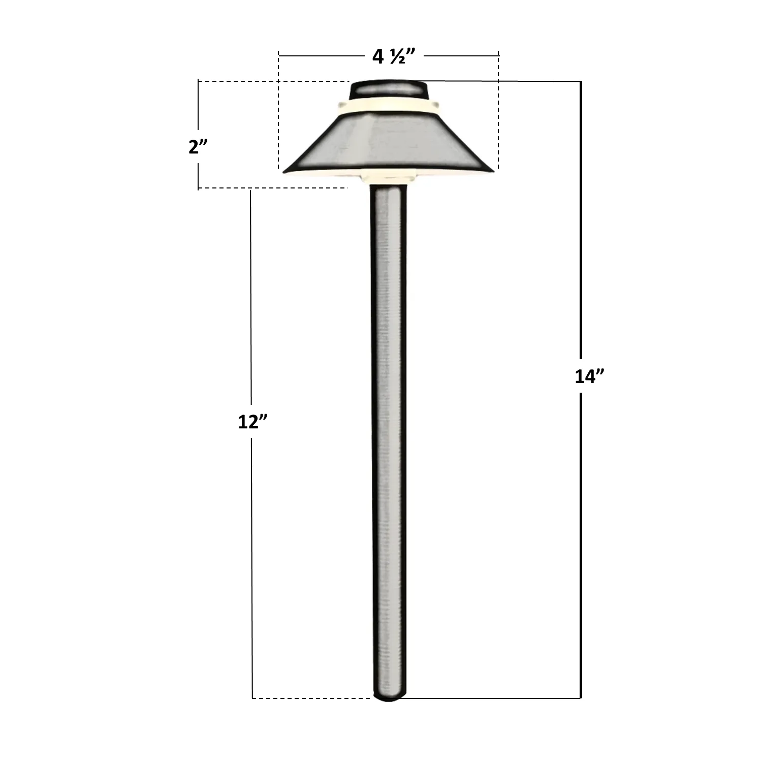 6 Pack Ange Solid Brass Mini Pathway Light Natural Bronze