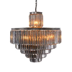 6-Tier Rustic Crystal Chandelier by Zentique