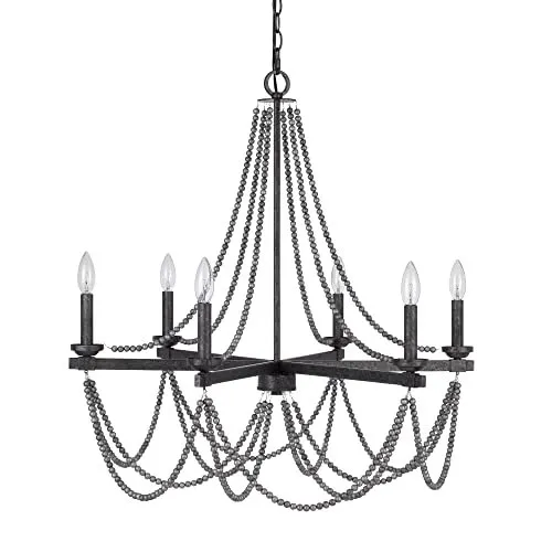 60W X 6 Ventura Metal Beaded Chandelier