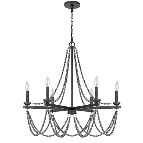 60W X 6 Ventura Metal Beaded Chandelier