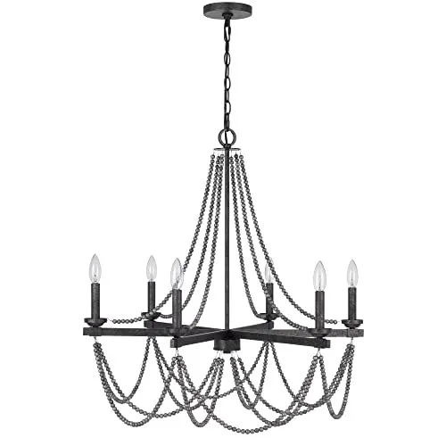 60W X 6 Ventura Metal Beaded Chandelier