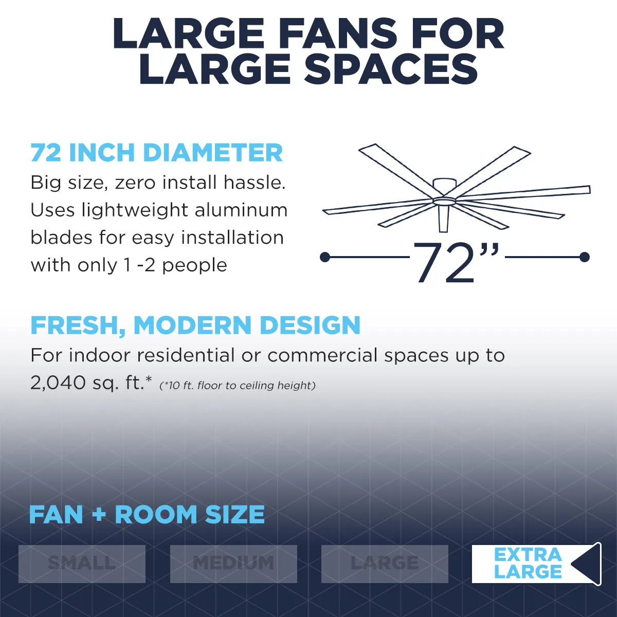 72 In. Indoor 6-Speed Ceiling Fan