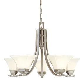 Agilis 27 in. 5 Lights Chandelier Brushed Nickel finish