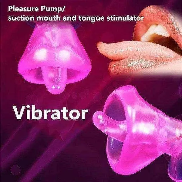 Aphrodisia Multi-speed Vacuum Sucker Licking Clitoral Breast Tongue Stimulator Vibrating Massager