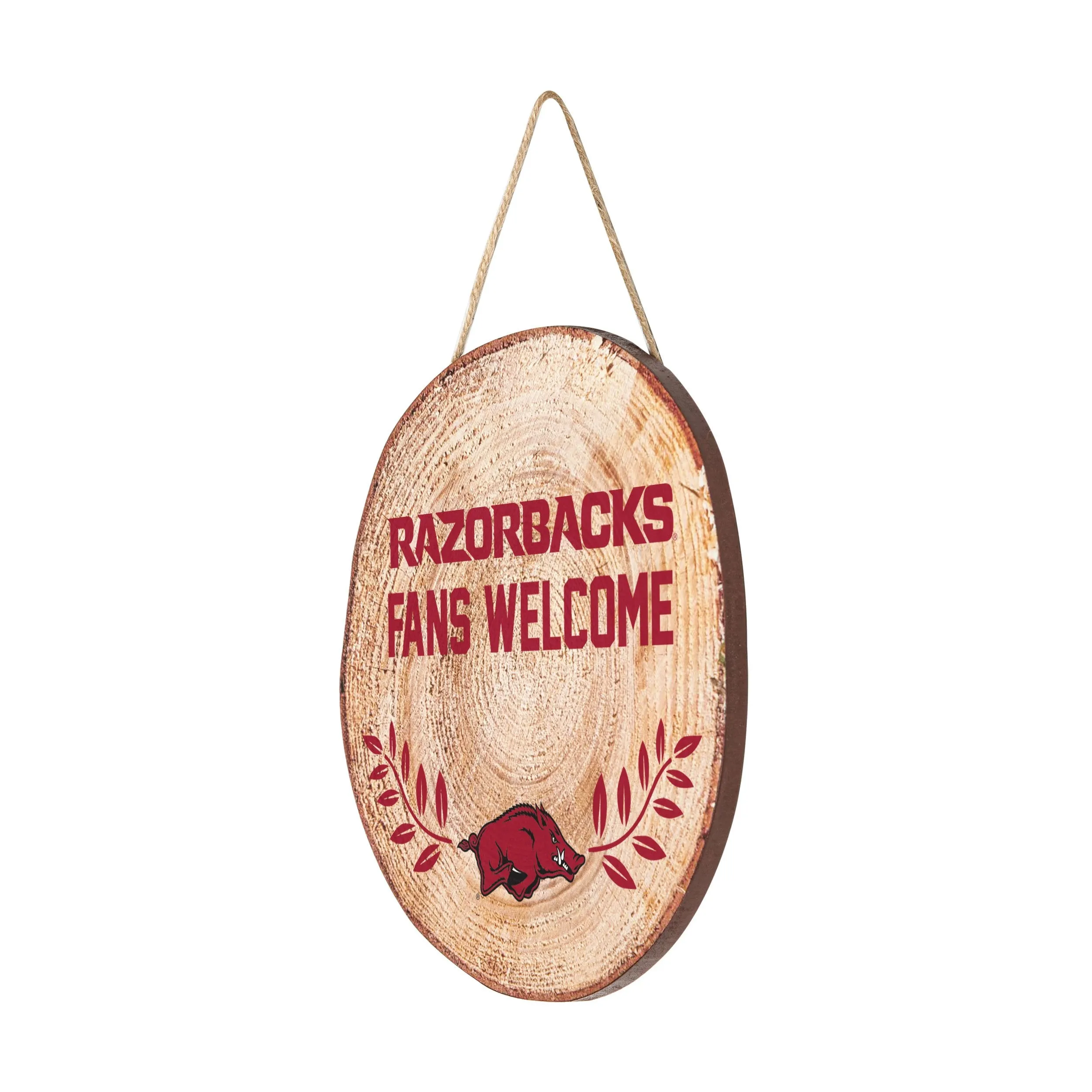 Arkansas Razorbacks NCAA Wood Stump Sign