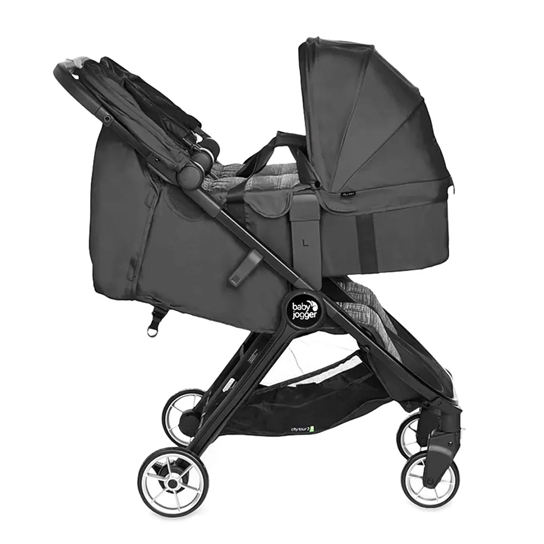 Baby Jogger City Tour 2 Double Carry Cot - Pitch Black