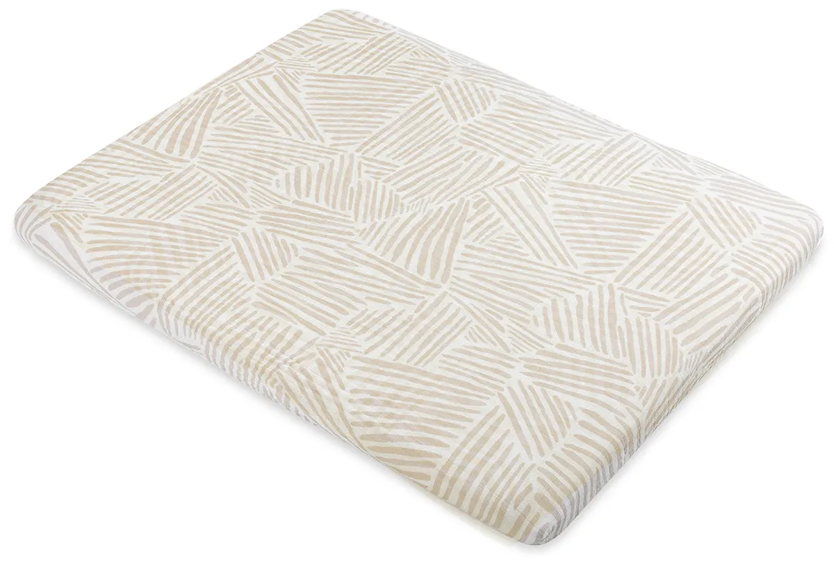 Babyletto All-Stages Organic Muslin Cotton Midi Crib Sheet - Oat Stripe