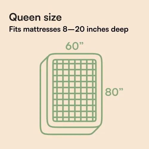 Bamboo Mattress Topper Queen with 1 Pillow Protector Cooling Pillow Top Mattress Protector Cover Pad Fits 8-20 Inches Deep Mattresses Pad Breathable Extra Plush Thick Extra Deep Fitted 20 Inches