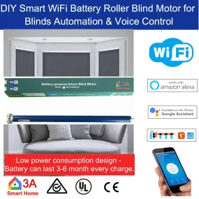 Battery-powered ZigBee Smart Blind Motor for Normal Roller Blinds SmartThings, Hubitat Home Automation, Voice Control