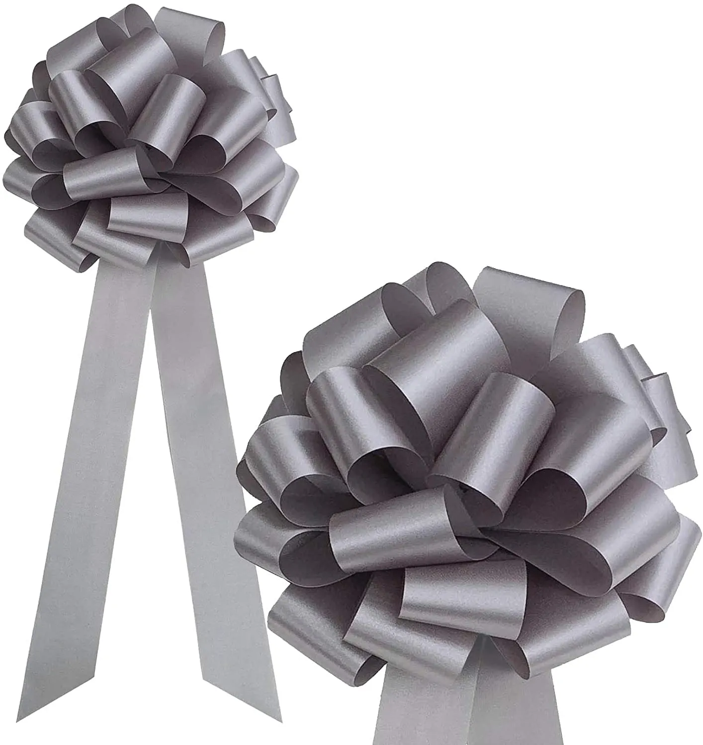 Big Decorative Ribbon Pull Bows  With Long Tails - 9" Wide, Set of 6 Variation