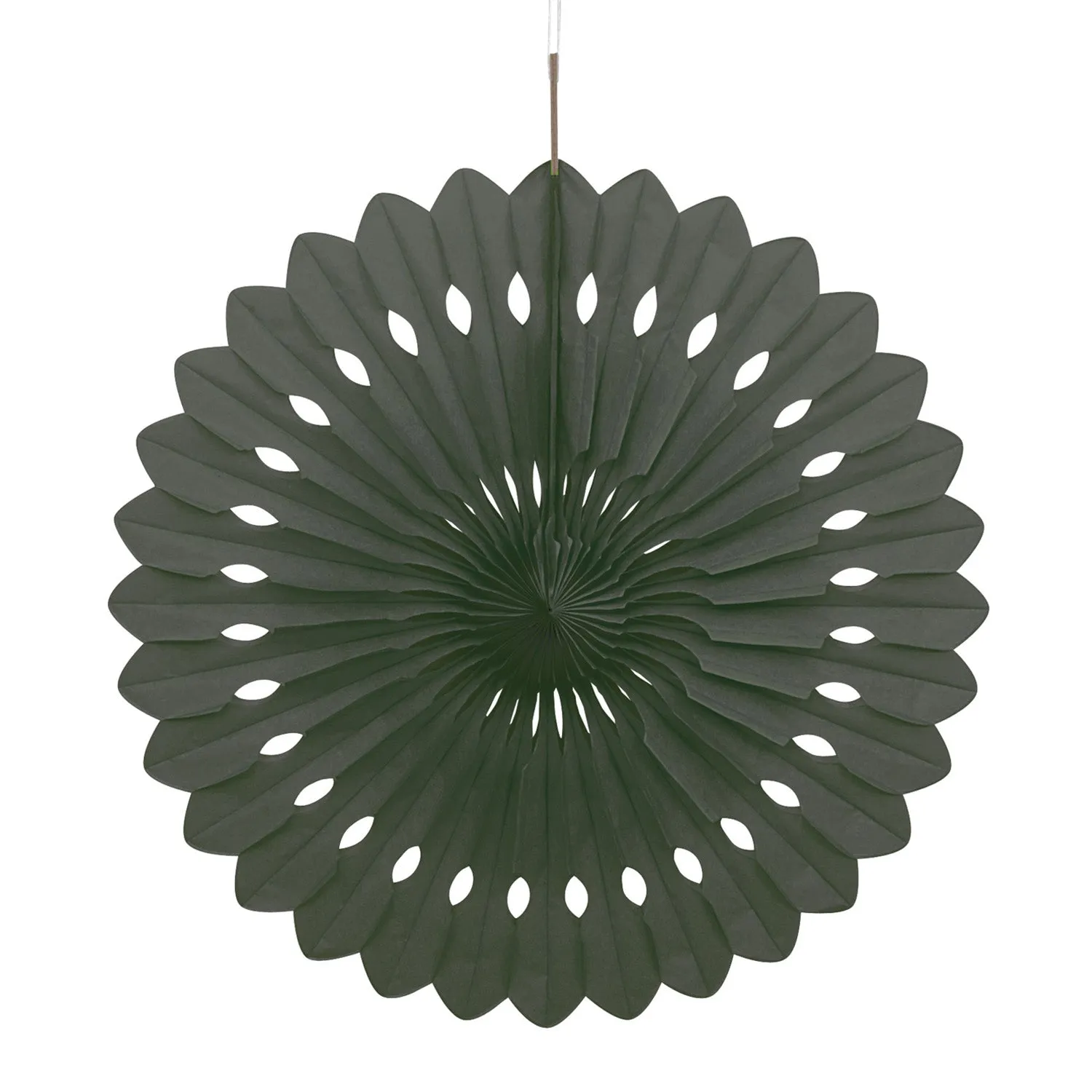 Black Decorative Fan 40cm