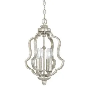 BLAIR 4 LIGHT FOYER PENDANT, SILVER