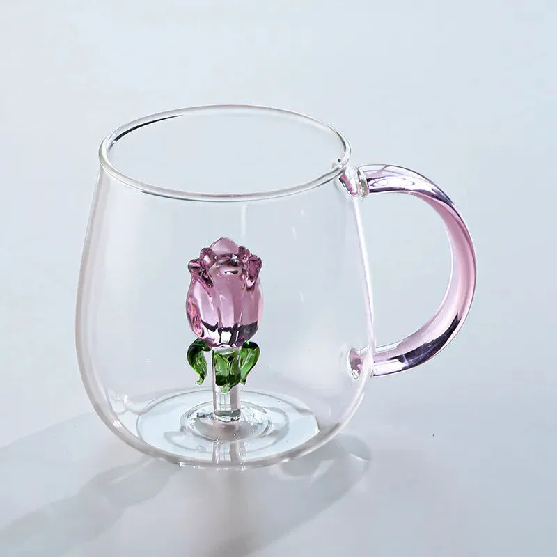 Blossom Glass Teapot and Cup Set