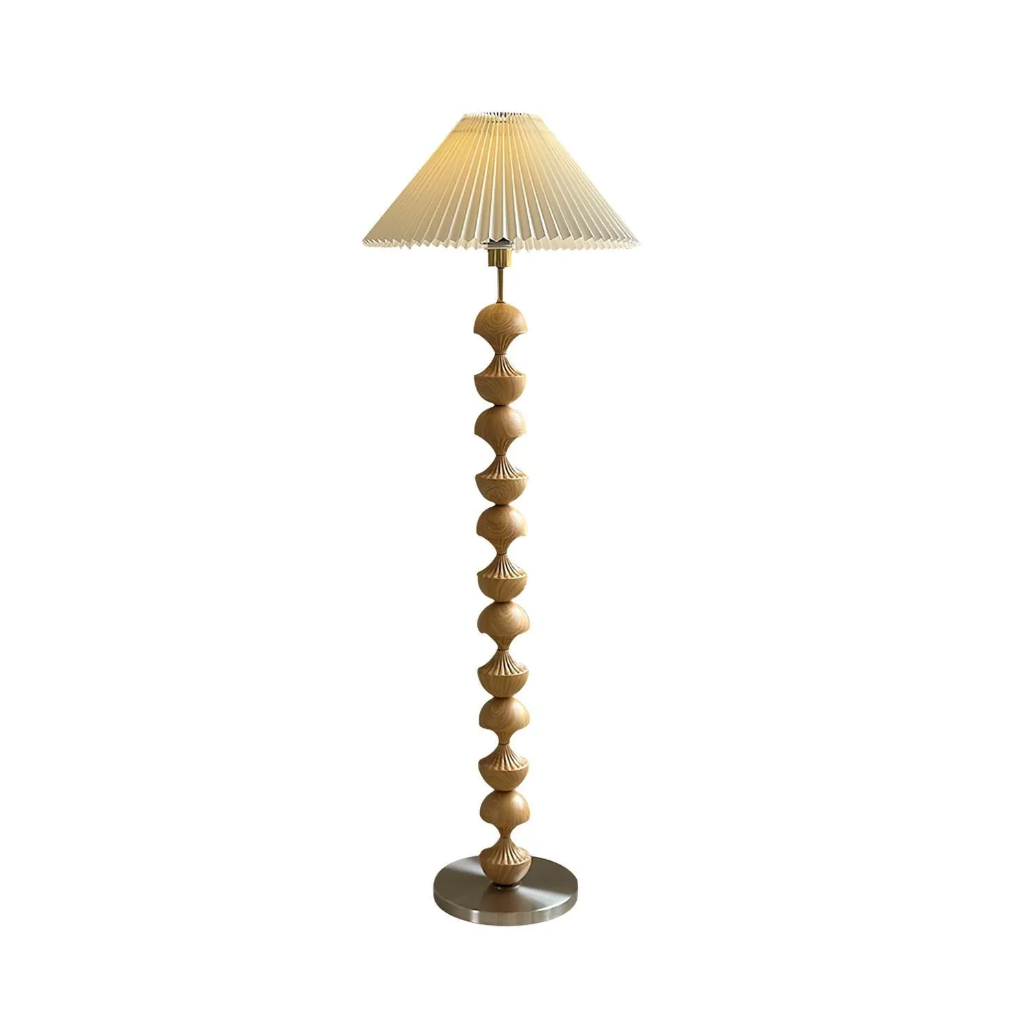 Bobbin Wood Floor Lamp