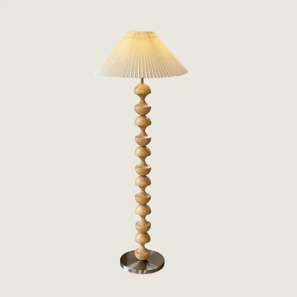 Bobbin Wood Floor Lamp