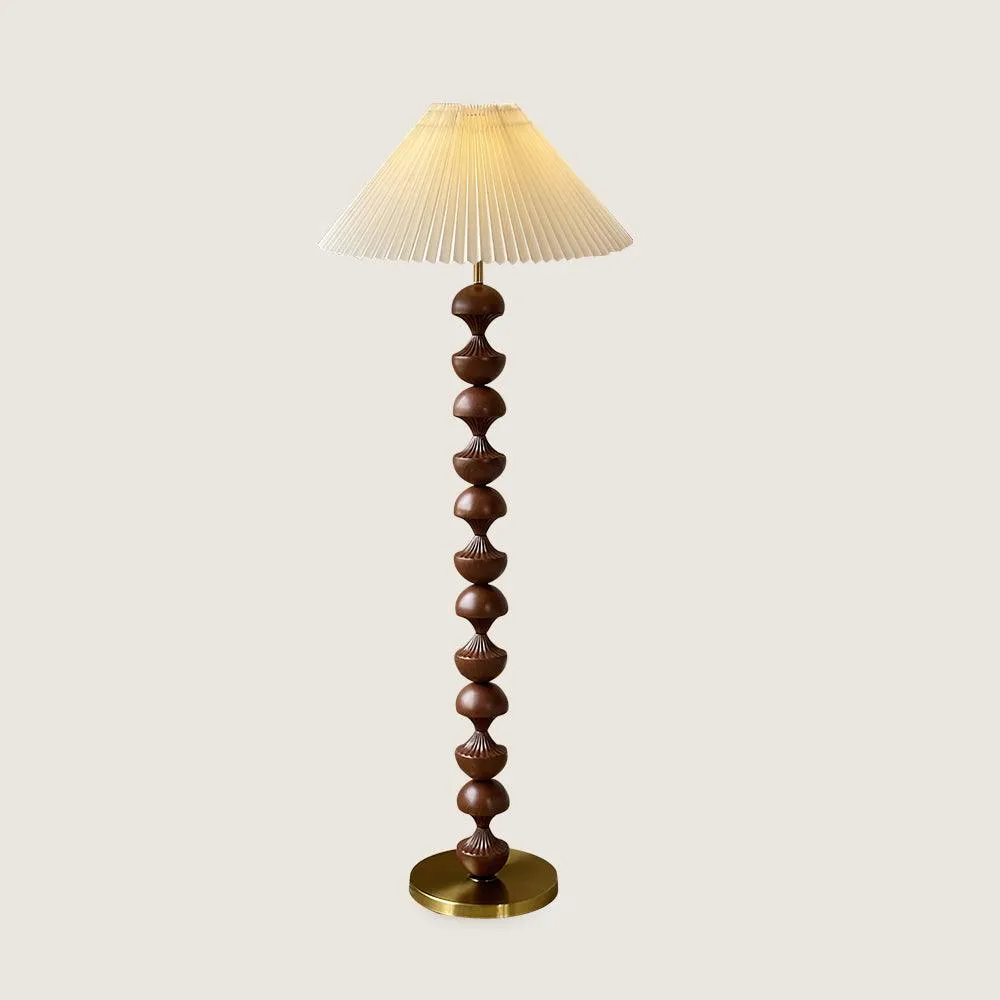 Bobbin Wood Floor Lamp