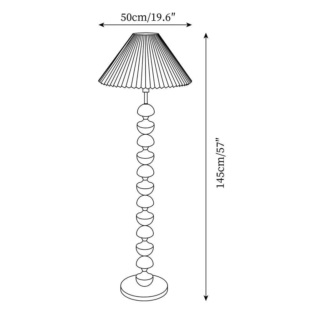 Bobbin Wood Floor Lamp