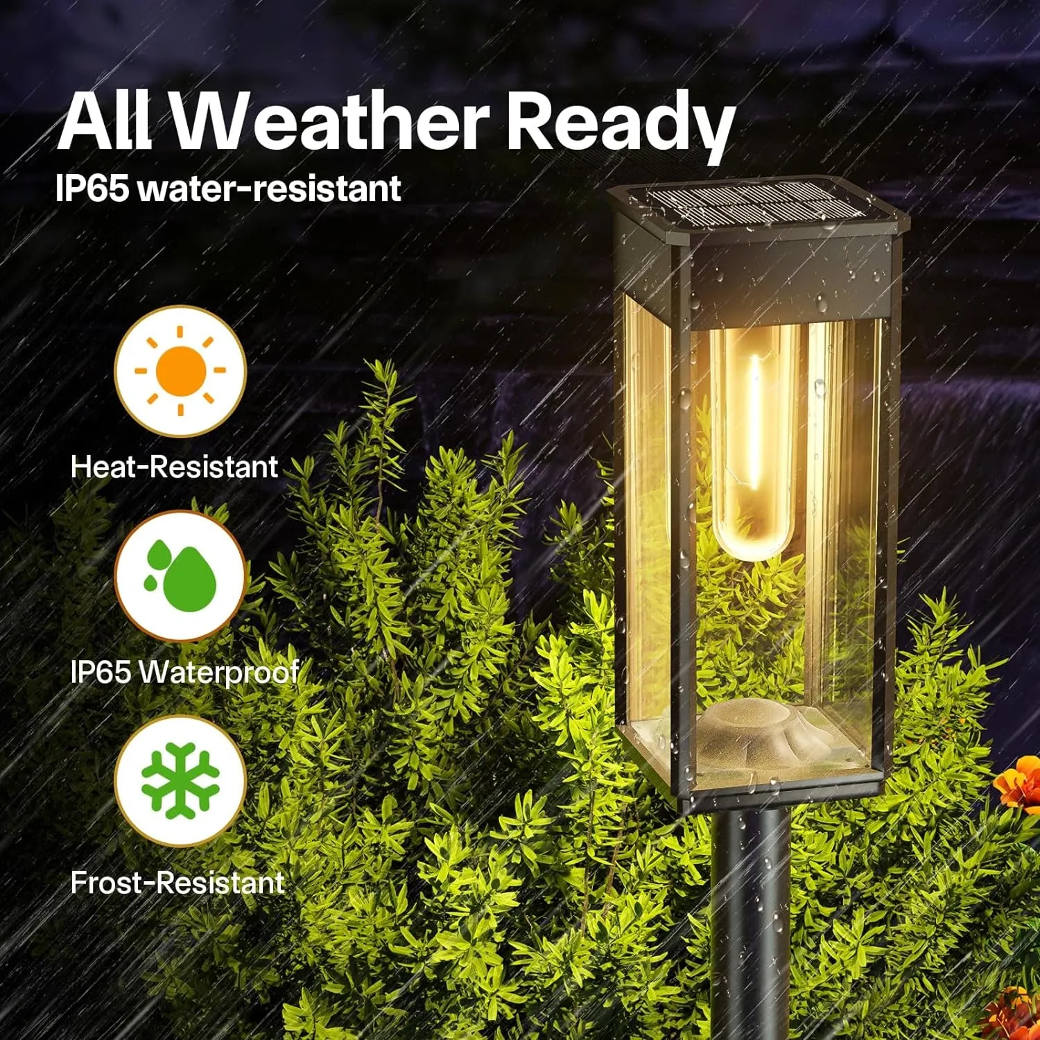 Bright Solar Pathway Lights Outdoor,6 Pack Solar Garden Lights IP65 Waterproof,Pathway Lights Solar Powered for outside Lighting,Yard Path Lawn Walkway Driveway Landscape (Warm White)