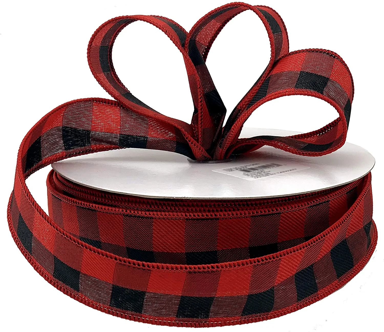 Buffalo Plaid Wired Christmas Ribbon - 1 1/2" x 50 Yards