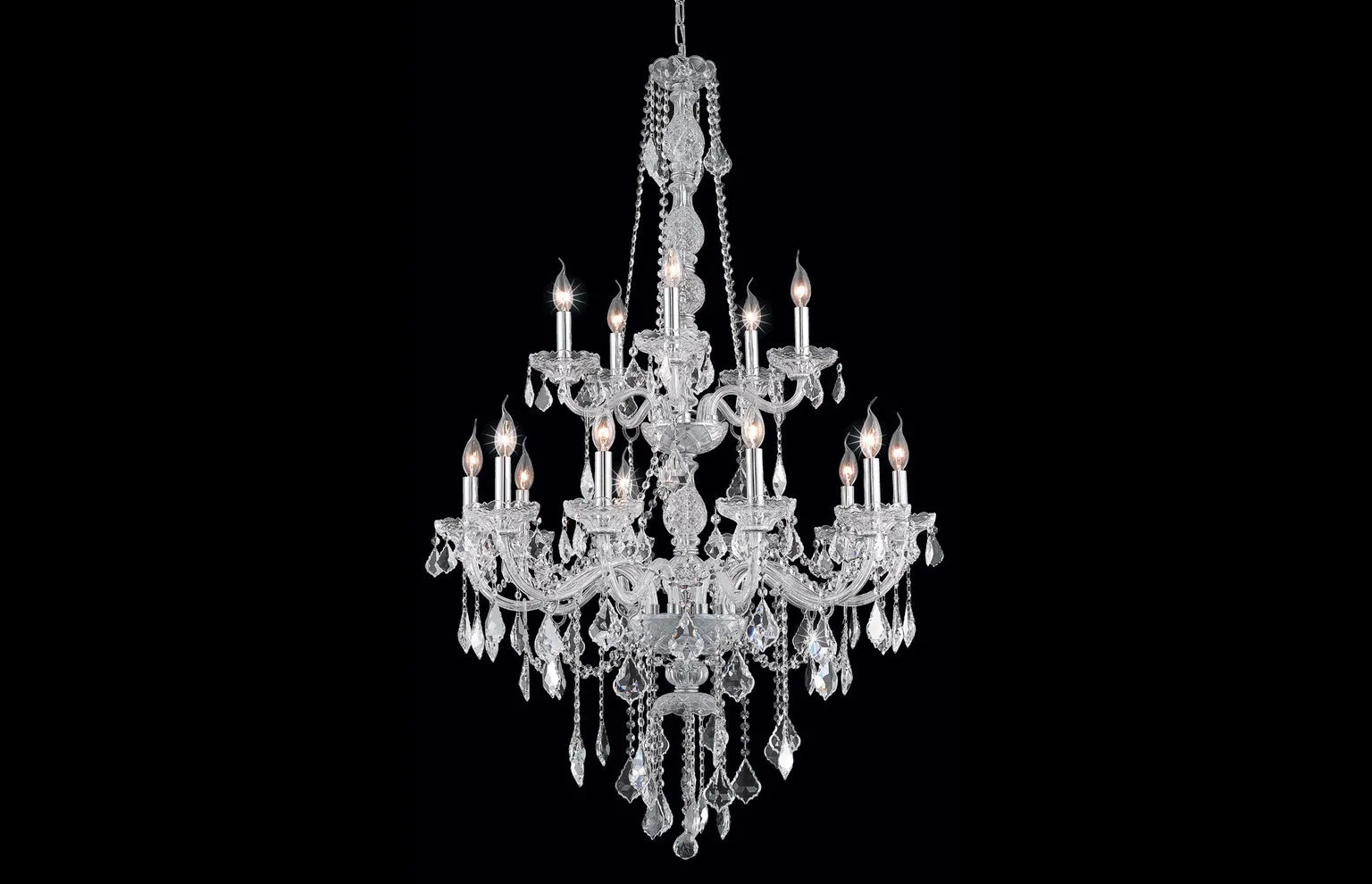 C121-7815G33C/RC - Regency Lighting: Verona 15 light Chrome Chandelier Clear Royal Cut Crystal