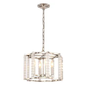 CARSON 4 LIGHT MINI CHANDELIER, POLISHED NICKEL