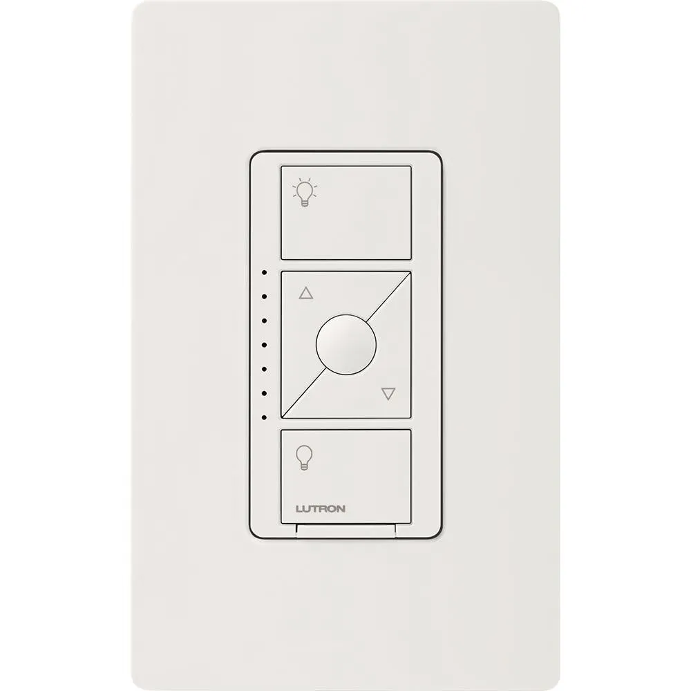 Caseta Wireless Smart Dimmer Switch, ELV/LED, 3-Way/Multi-Location, Neutral Required, White