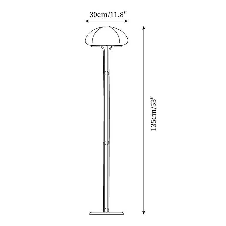 Cato Glass Floor Lamp