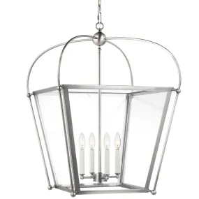 CHARLESTON 4 LIGHT BRUSHED NICKEL FOYER LIGHT