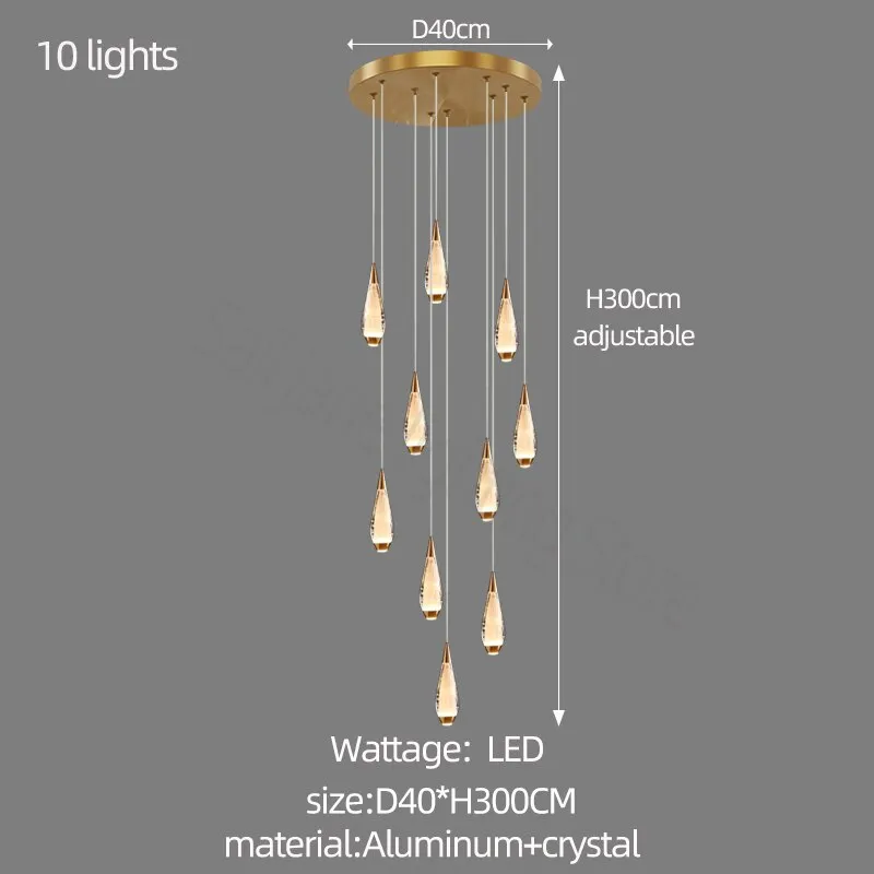 Cones Staircase Chandelier: Exquisite Lighting Solution