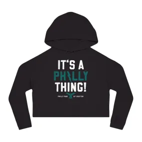 Crop Graphic Hoodie - Its A Philly Thing