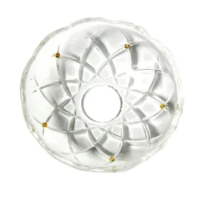 Crystal Bobeche 4-inch Clear with 26mm Center Hole, 5 Pins