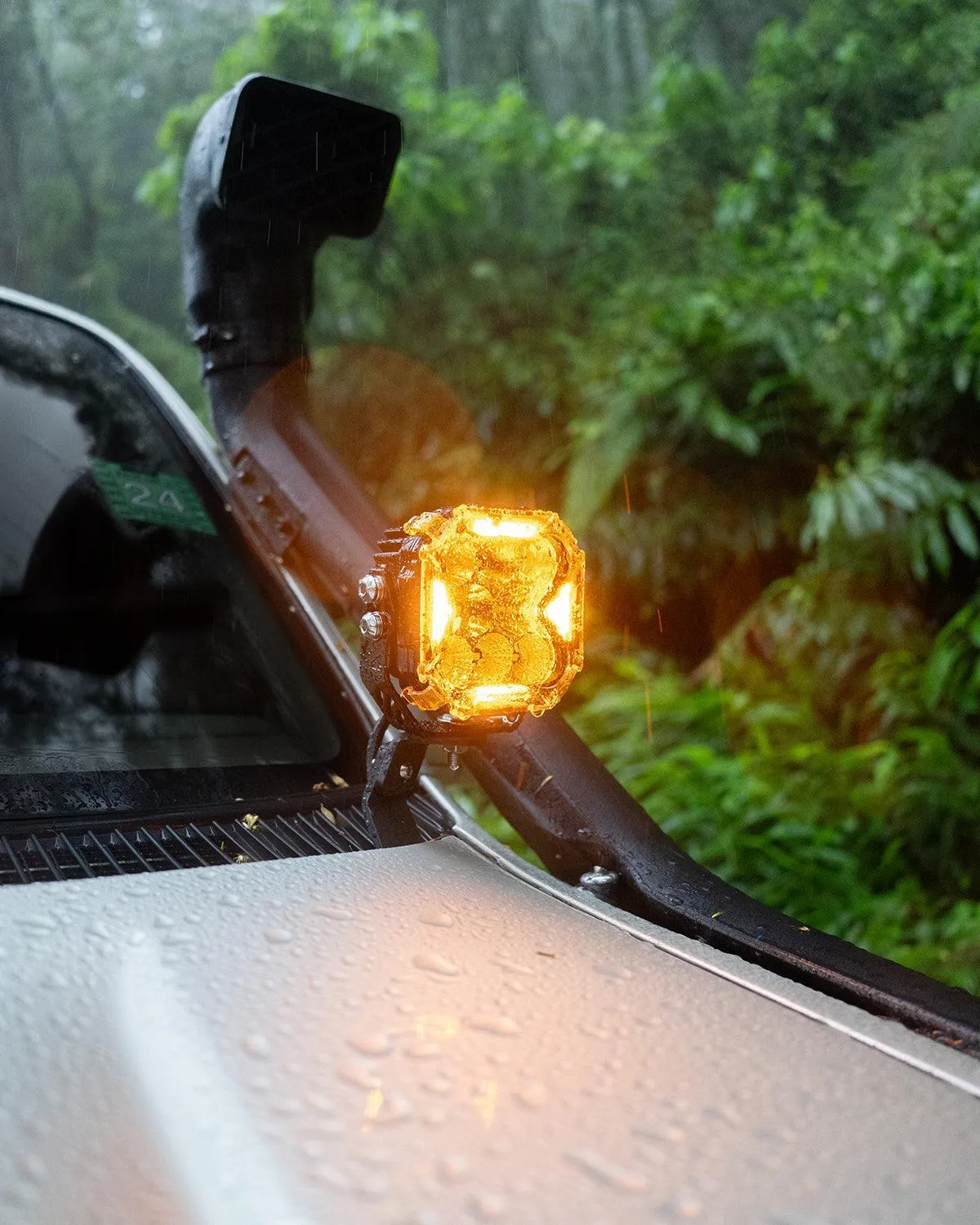 CUBE-Z Series 4 Inch Combo LED Pod Lights Off Road Lights with White DRL & Amber Turn Signal Lights