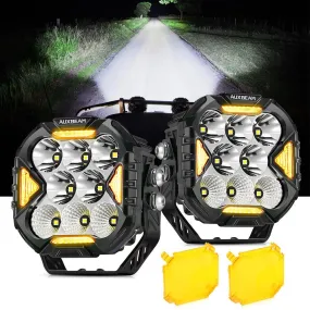 CUBE-Z Series 4 Inch Combo LED Pod Lights Off Road Lights with White DRL & Amber Turn Signal Lights