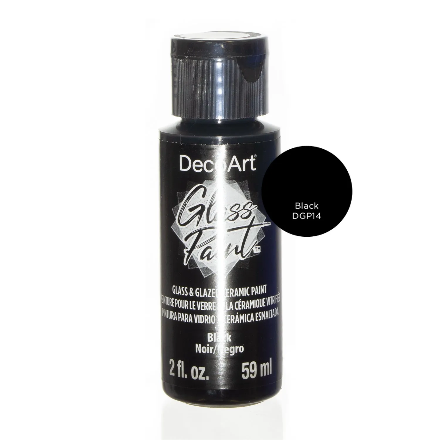 DecoArt Glass Paint 2oz - Black