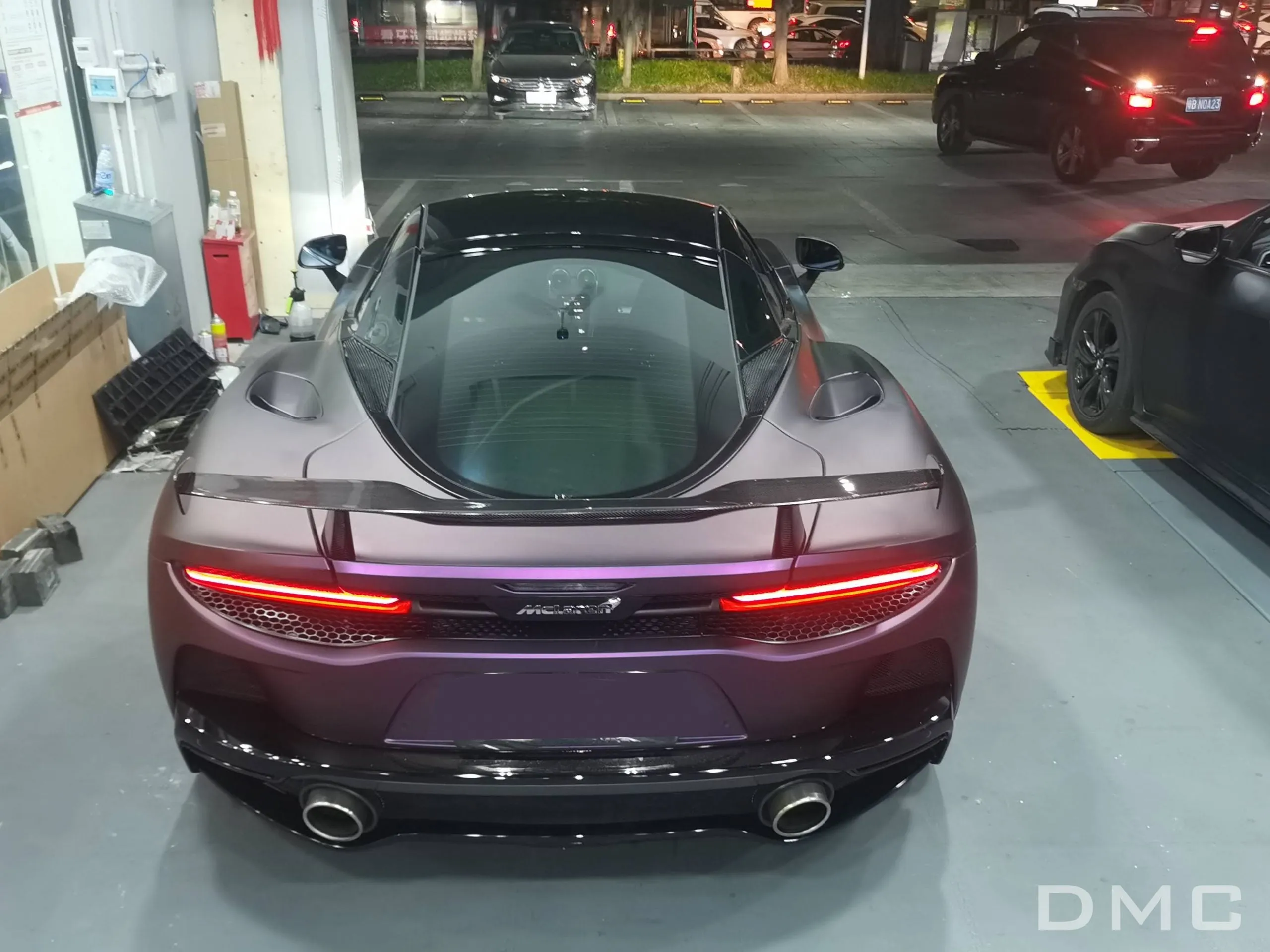 DMC McLaren GT MSO High Downforce: Forged Carbon Fiber Rear Wing Spoiler: fits the OEM Trunk of the McLarenGT Coupe