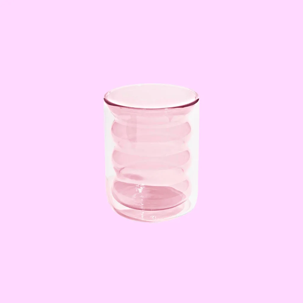 Double Wall Groovy Cup - Pink