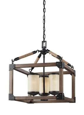 DUNNING 3 LIGHT CHANDELIER, STARDUST