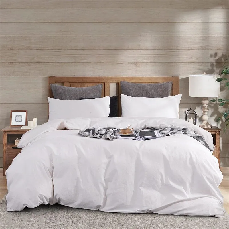 Durable Duvet Cover Flat Sheet Pillowcase for All Season Bed Linen