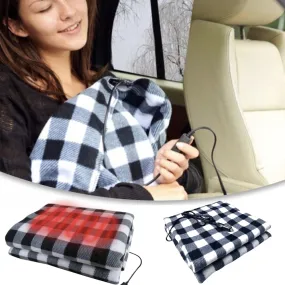 Electric Warming Fleece Throw Blanket for Car