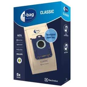 Electrolux E200S s-Bag Classic Vacuum Cleaner Bag Pack of 5 - Brown | 031481