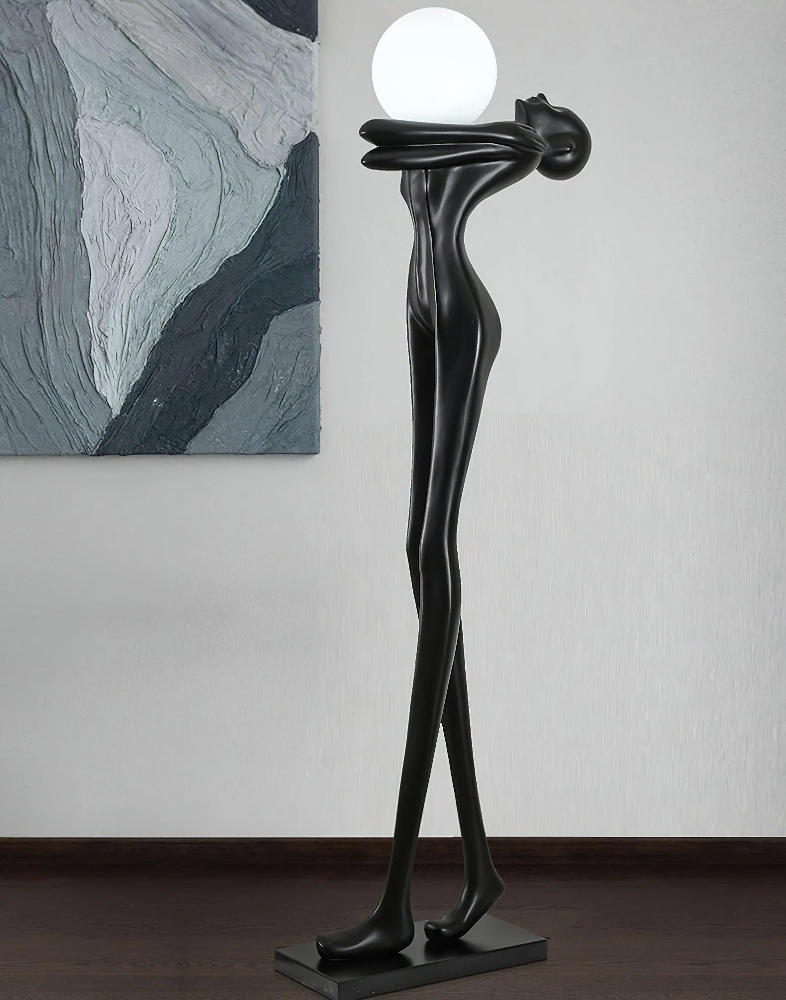 Embrace Ball Sculpture Floor Lamp