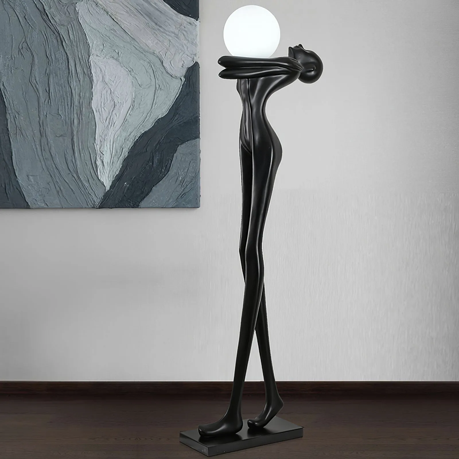 Embrace Ball Sculpture Floor Lamp