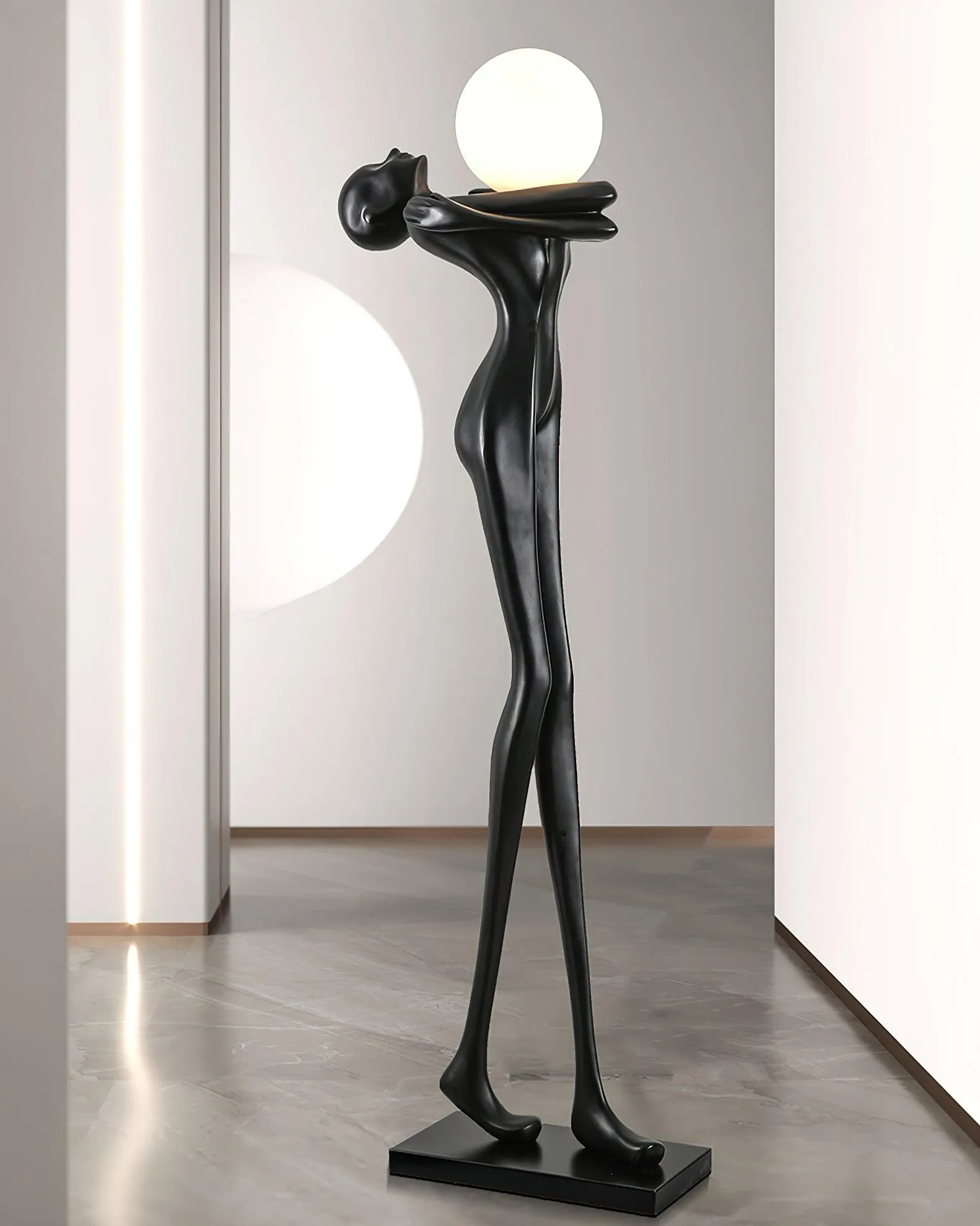 Embrace Ball Sculpture Floor Lamp