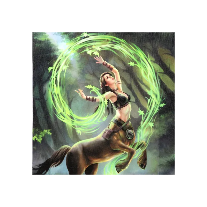 Enchanting 19x25cm Earth Element Sorceress Canvas Plaque by Anne Stokes | Elemental Magic Art