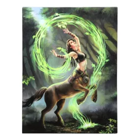 Enchanting 19x25cm Earth Element Sorceress Canvas Plaque by Anne Stokes | Elemental Magic Art